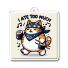 Onkakaka shopのたべねこToo much Acrylic Key Chain