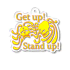 『NG （Niche・Gate）』ニッチゲート-- IN SUZURIのGet up! Stand up!（黄色） アクリルキーホルダー