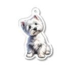 paw-pawの首をかしげるウエスティ Acrylic Key Chain