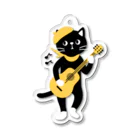 QROOVYのギター弾きの黒猫くん　pat01 Acrylic Key Chain