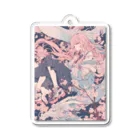 as -AIイラスト- の桜と龍 Acrylic Key Chain