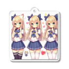 aaammmamのセーラー服　ロングヘア　美少女　アニメ　漫画　日本 Acrylic Key Chain