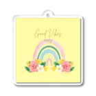 Aloha for AinaのRainbow_Good Vibes Only アクリルキーホルダー