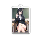 ネコ耳 SHOPのかわいいネコ耳スーツ女子のグッズ Acrylic Key Chain