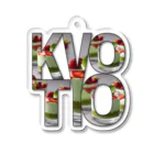 sarasaraのKYOTO ロゴ 抹茶スイーツ柄切り抜き アクリルキーホルダー