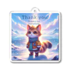 ビビりな番犬くんのふわふわフレンズ！にゃんこ Acrylic Key Chain