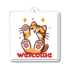 kk-welcomeの楽しく笑う肉球の猫ちゃんⅡ Acrylic Key Chain