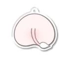 しらたまちゃんSHOPu〜🐽の桃尻しらたまちゃん アクリルキーホルダー