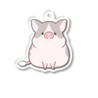 しらたまちゃんSHOPu〜🐽のお座りしらたまちゃん アクリルキーホルダー