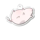 しらたまちゃんSHOPu〜🐽の仰向けしらたまちゃん  アクリルキーホルダー