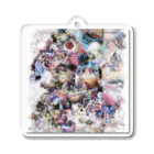 JUNGOonlyART 公式SHOPの桜カラーの幸せデザイン Acrylic Key Chain