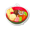 segasworksのクリームあんみつとトラちゃん Acrylic Key Chain