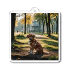 kokin0の横向きの犬 liting dog Acrylic Key Chain