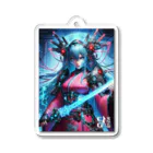 電脳女神 CyberGoddessのアークトゥルス星系王朝 第壱軍将軍「マルガレータ」SF サイバーパンク Acrylic Key Chain