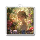 花束娘のFantasy Flower Field - Girl's Smile Acrylic Key Chain