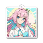 yozoraniyumeoの魔法エクステ少女 Acrylic Key Chain