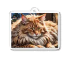 ねむねこのお店のふさふさねこ Acrylic Key Chain