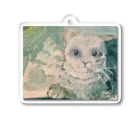 青い猫の夏の日 Acrylic Key Chain