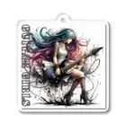 PALA's SHOP　cool、シュール、古風、和風、のGUITAR GIRLS　８ Acrylic Key Chain