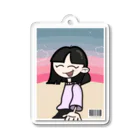 ねぎとろ直売所の優しいあの子 Acrylic Key Chain