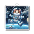 フルヤの宇宙で漂う宇宙飛行猫 Acrylic Key Chain