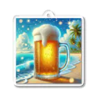 Snow-peaceのビーチとビールの楽園 アクリルキーホルダー