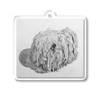 光平洋子のかしこいプーリー犬が振り向いた。puli illustration  Acrylic Key Chain