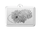 光平洋子のかしこいプーリー犬が転がる。 puli illustration  Acrylic Key Chain