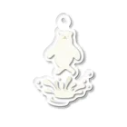 かすみ草のなんかしろくま出てきた！ Acrylic Key Chain