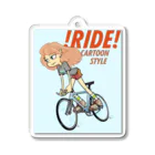 nidan-illustrationの!RIDE! (CARTOON STYLE) アクリルキーホルダー