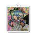 脳内もぐもぐショップ🧠の腹の内は真っ赤っ赤 Acrylic Key Chain