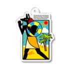 huroshikiの夏のアヌビス神 in the beach Acrylic Key Chain