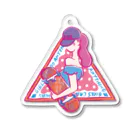 surf girl illustration yuriのSK8ER GIRL アクリルキーホルダー