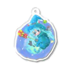 miku'ꜱGallery星猫の魔法少女ゆるmiku with 使い魔にゃんズ Acrylic Key Chain