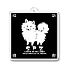 Chiyo.Wan(🐕🕊️のお店)のSPZ 日本スピッツロゴ Acrylic Key Chain