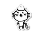 ねこ新聞のnecoのねこ新聞のnecoと魚 Acrylic Key Chain