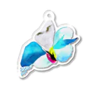 Miki_after_partyのBird flower -sky- Acrylic Key Chain
