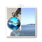 銀のしずく　雲レジンアクセサリーの津久見の海　雲レジン Acrylic Key Chain