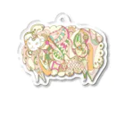 模様動物(鈴木りさむーん)の模様動物 ひつじ Acrylic Key Chain