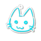 武者小路夕桐の水色猫 Acrylic Key Chain