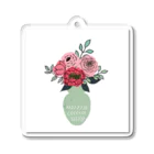 Mana Design Storeの花瓶とお花のイラストWH Acrylic Key Chain