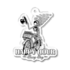 nidan-illustrationの"HAPPY HOUR"(B&W) #1 アクリルキーホルダー