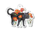 えだのにわの猫と芥子 Acrylic Key Chain