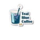 Teal Blue Coffeeのアイスコーヒーをどうぞ アクリルキーホルダー