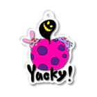 ちょりたん画伯キャラクターズショップのYucky！　かぶりつきシリーズ　毒りんご アクリルキーホルダー