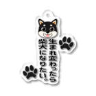 街のいろどりの生まれ変わったら柴犬になりたい。子黒柴ver. Acrylic Key Chain