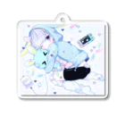 滑車屋のうさはむ Acrylic Key Chain