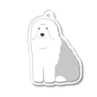 ゆいたっく／犬イラストのオールドイングリッシュシープドッグ Acrylic Key Chain