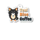 Teal Blue Coffeeのpuppy teal Acrylic Key Chain