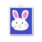 でおきしりぼ子の実験室のてがきうさぎ Acrylic Key Chain